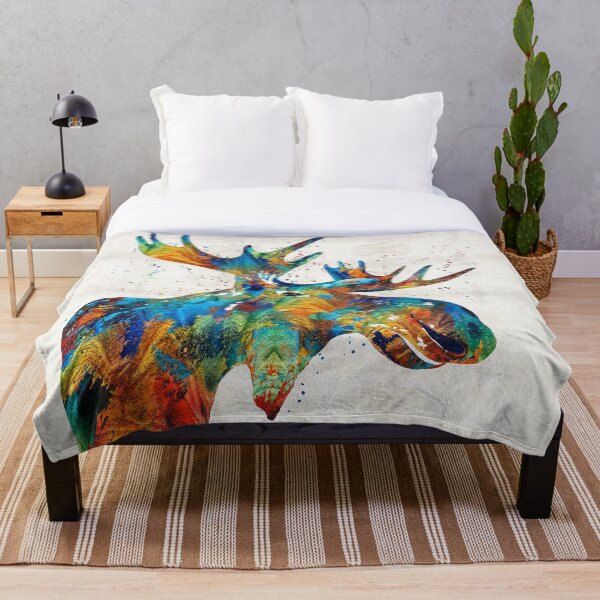 Item preview, Colorful Moose Art - Confetti - By Sharon Cummings designed and sold by Sharon Cummings Art.