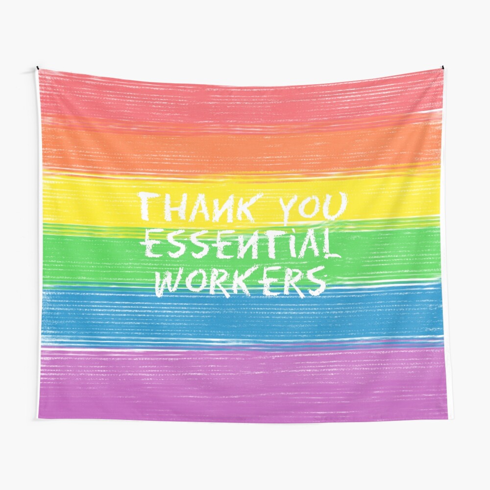 Key Workers Rainbow Delivery Workers Thank You Post Man Postie Sticker