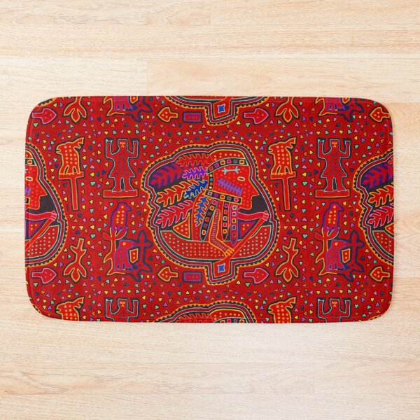 Item preview, Kuna Indian in Canoe - Red Mola designed and sold by Esprit-Mystique.