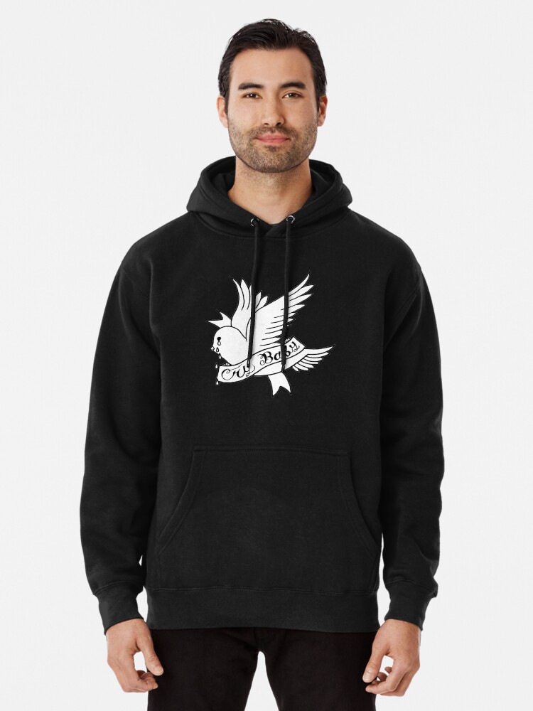 lil peep crybaby bird pullover hoodie by shoxio redbubble redbubble