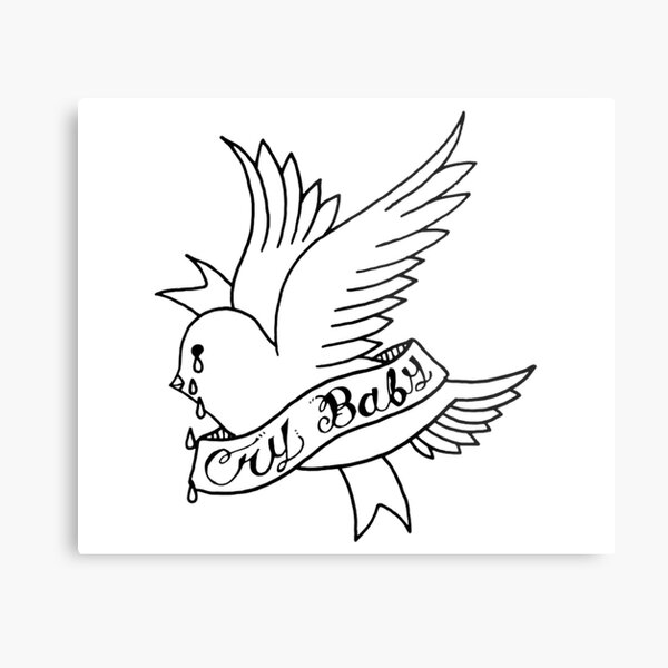 Lil Peep Crybaby Bird Metal Print