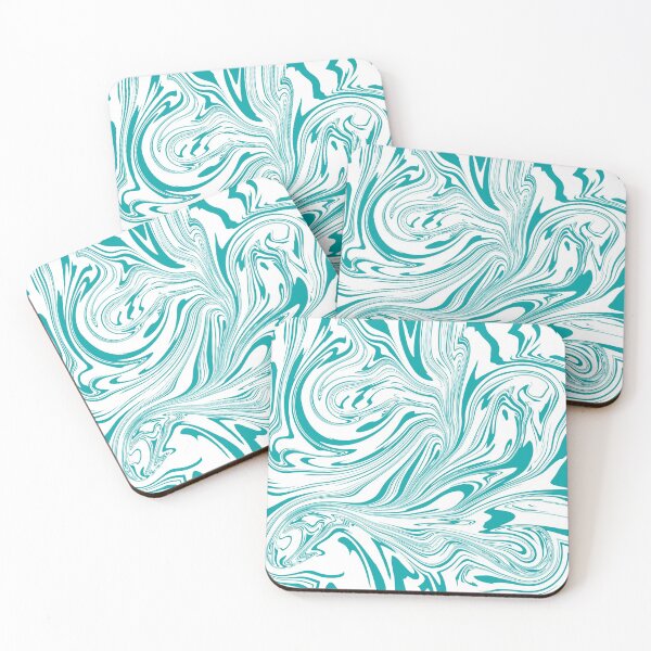 Item preview, Teal Blue White Swirl Abstract Design designed and sold by Meliafroggy.