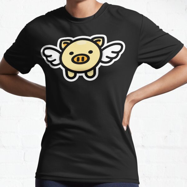 When Pigs Fly: Yellow Active T-Shirt
