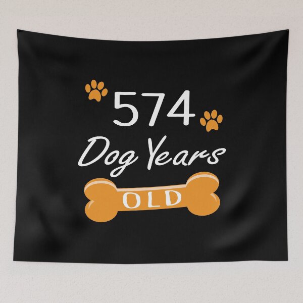 Item preview, 574 Dog Years Old Funny 82nd Birthday Puppy Lover design designed and sold by Grabitees.