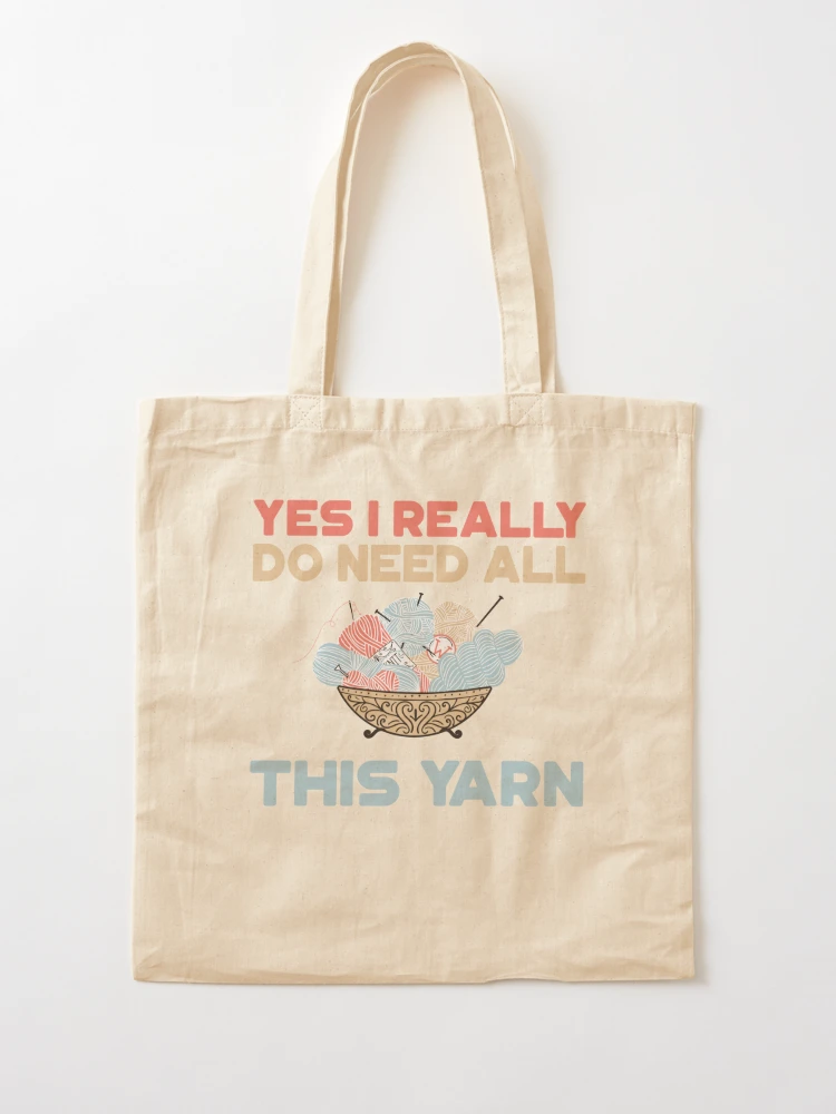 Funny Knitting Tote Bag for Sale by SimplyScene
