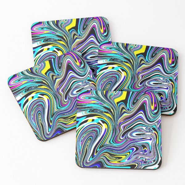 Item preview, Abstract Swirl Art - Blue Yellow Black designed and sold by Meliafroggy.