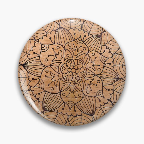 Item preview, Carved Wood Floral Mandala Decor  designed and sold by ironydesigns.