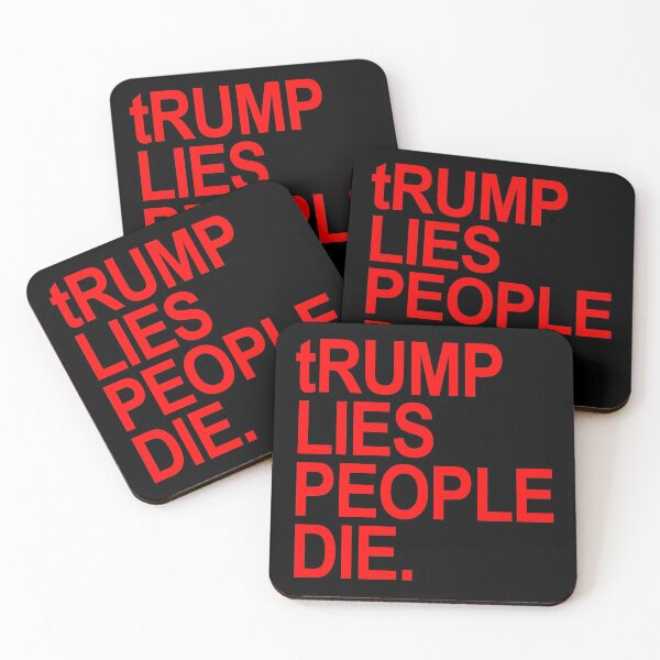 Item preview, tRump LIES People DIE (red font) designed and sold by Thelittlelord.