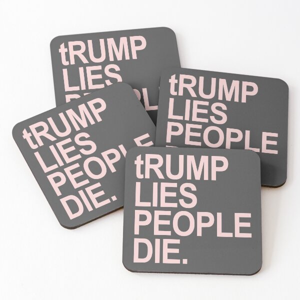Item preview, tRump LIES People DIE (pink font) designed and sold by Thelittlelord.