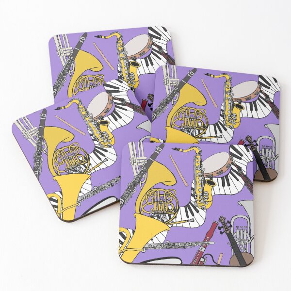 Item preview, Solid Purple Musical Instrument Collage designed and sold by bumblebeebri9.