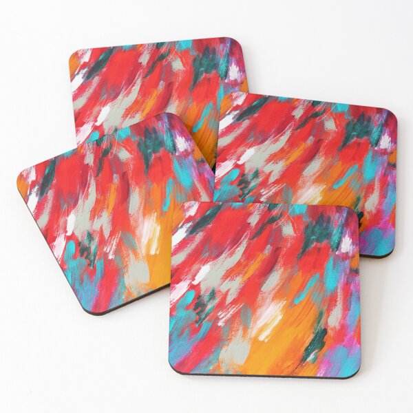 Item preview, Red Yellow and Blue Abstract Painting designed and sold by RedBubbleBoom.