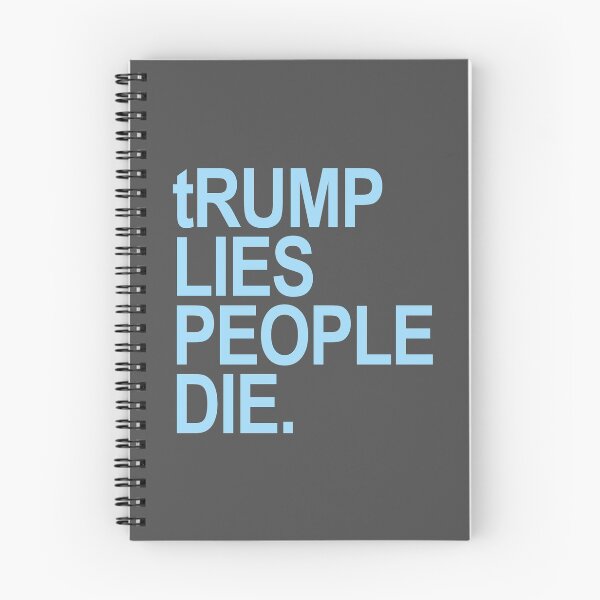 Item preview, tRump LIES People DIE (light blue font) designed and sold by Thelittlelord.