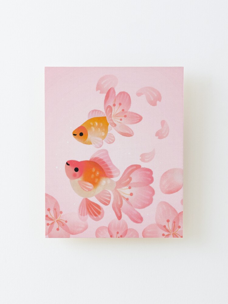 Alternate view of Cherry blossom goldfish 1 Mounted Print