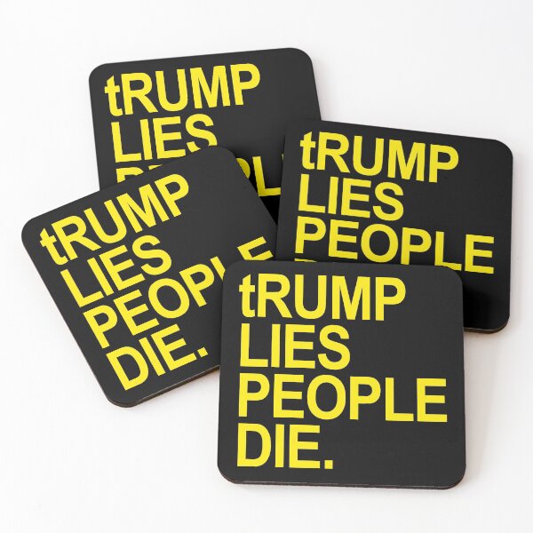 Item preview, tRump LIES People DIE (yellow font) designed and sold by Thelittlelord.