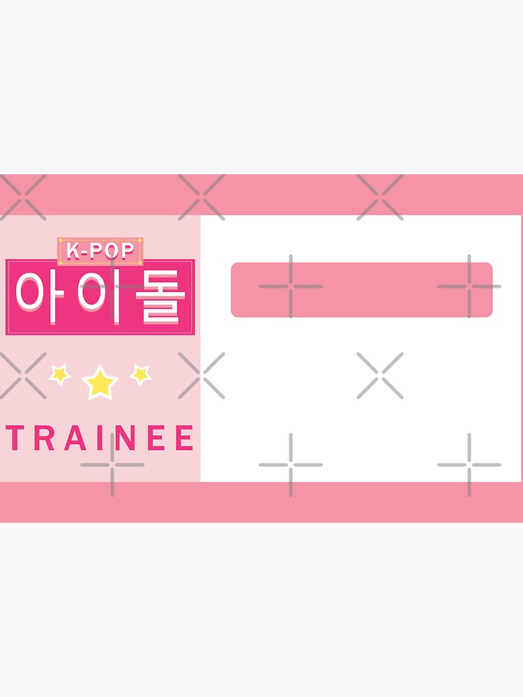 “Girl Kpop Trainee Audition Name Tag” Sticker by jenn-shi | Redbubble