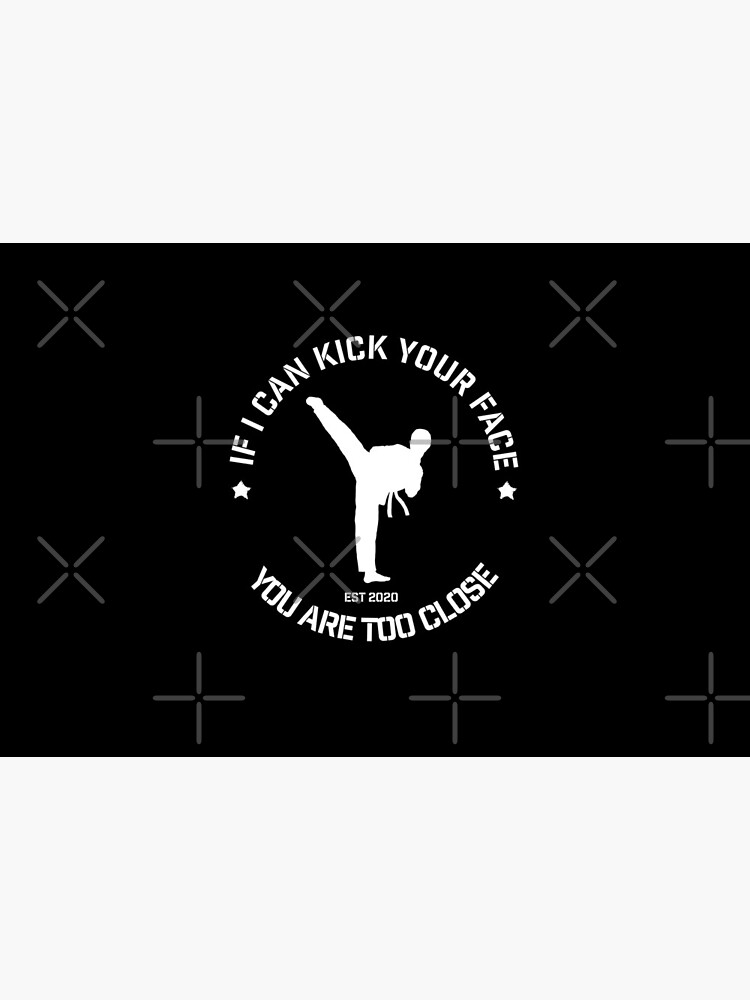 "Kick Your Face Social Distancing TShirt Funny" Mask for Sale by