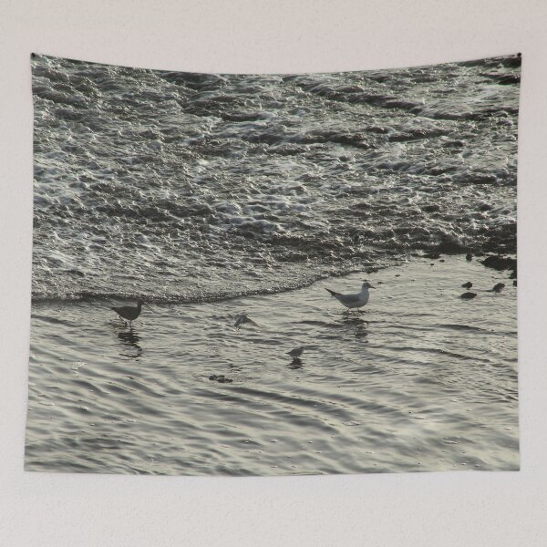 Item preview, Shorebirds Wading Seashore  Curlew Sandpipers Seagull designed and sold by Anna Lemos.