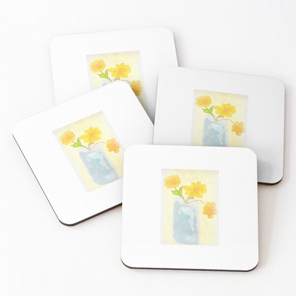 Item preview, Yellow watercolor flowers designed and sold by Tonyasartprints.