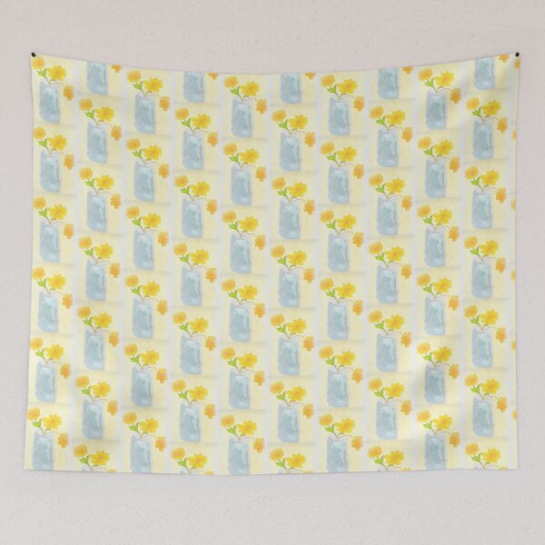 Item preview, Yellow watercolor flowers designed and sold by Tonyasartprints.