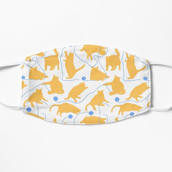 Fat Orange Cats and Blue Yarn Mask