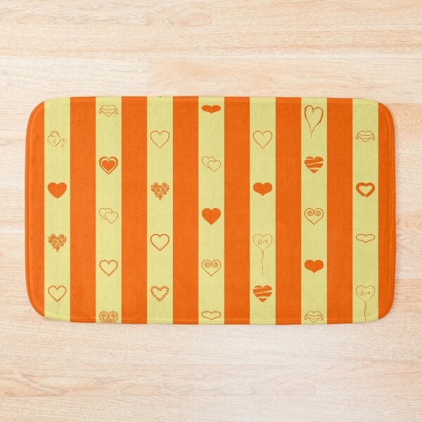 Item preview, Cute Heart Modern Orange Stripes Pattern designed and sold by enhan.