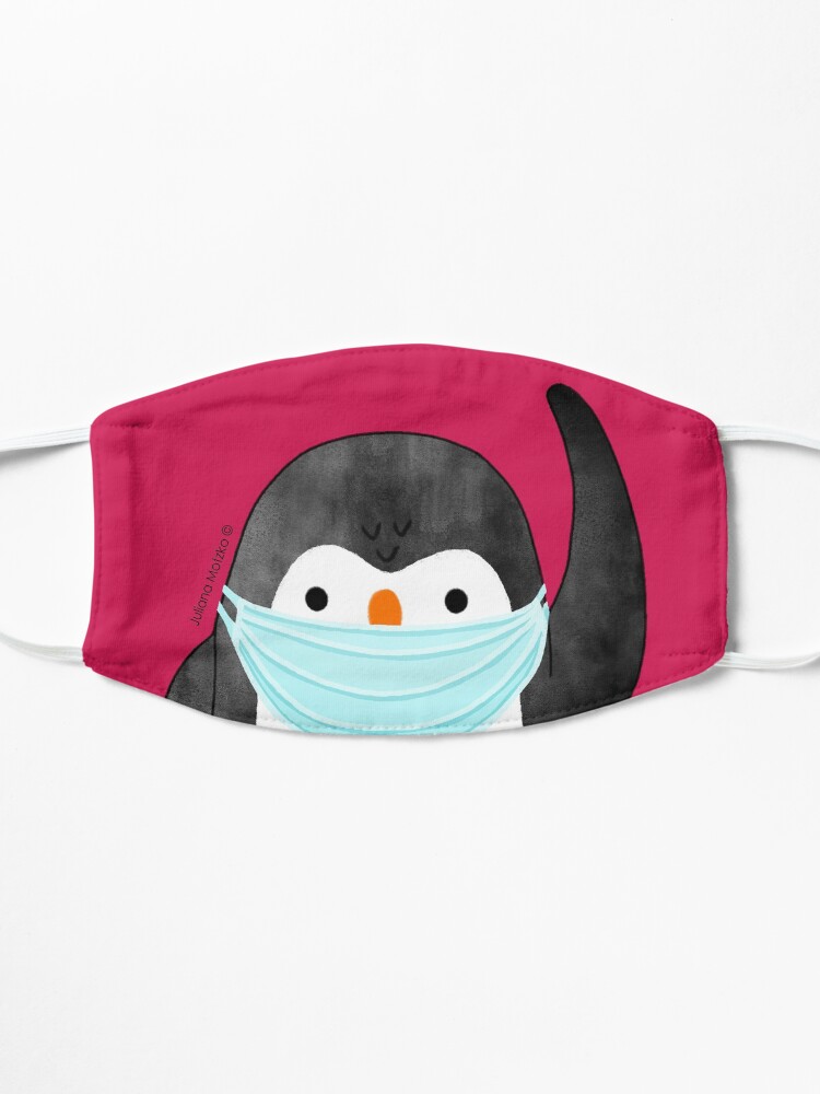 Alternate view of Penguin using mask against Covid Pandemic Mask