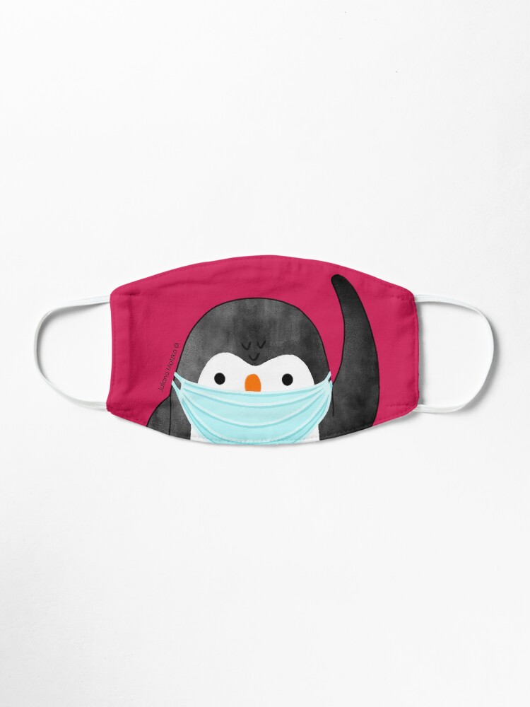 Alternate view of Penguin using mask against Covid Pandemic Mask