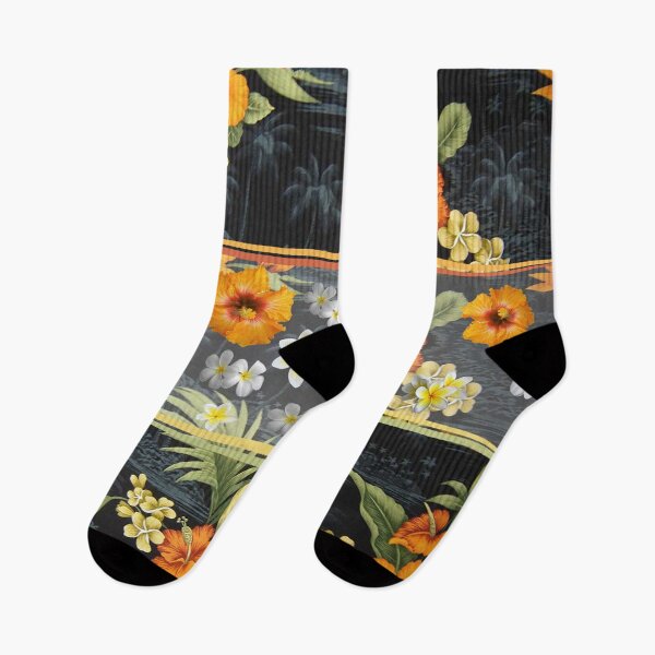Item preview, Orange Hawaiian Hibiscus at Midnight designed and sold by J Marielle Designs.