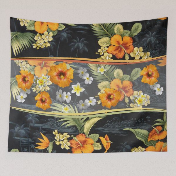 Item preview, Orange Hawaiian Hibiscus at Midnight designed and sold by J Marielle Designs.
