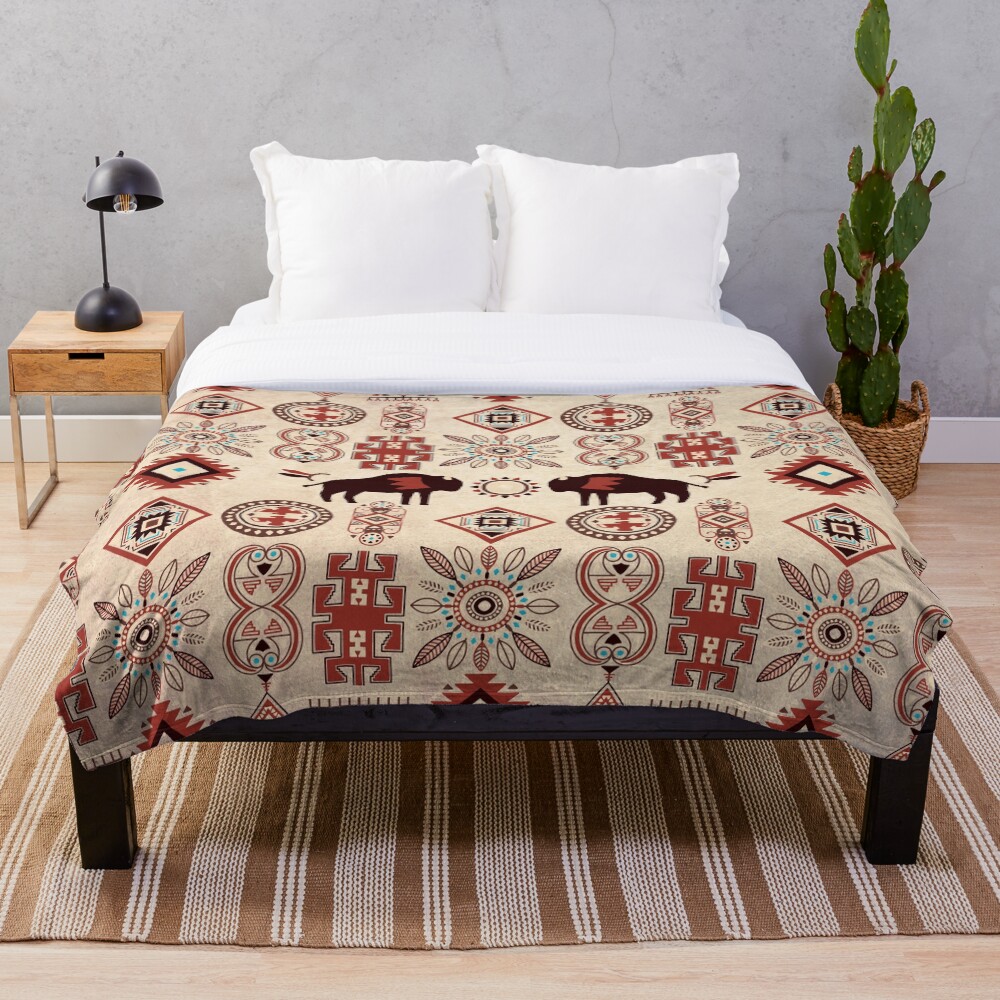 "American native bison" Throw Blanket for Sale by LuciaS Redbubble