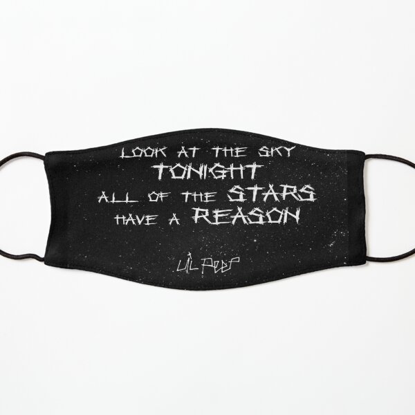 Lil Peep Star Shopping Lyrics Starry Background Mask By Shoxio Redbubble