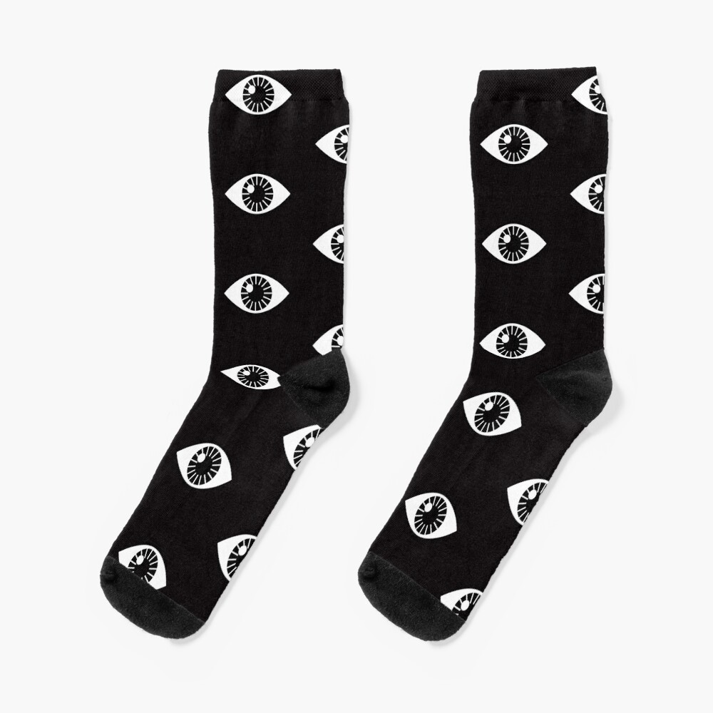 Eyes Wide Open - on Black Socks