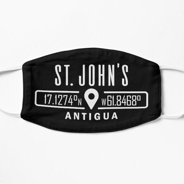 St Johns Antigua GPS Location Coordinates Flat Mask