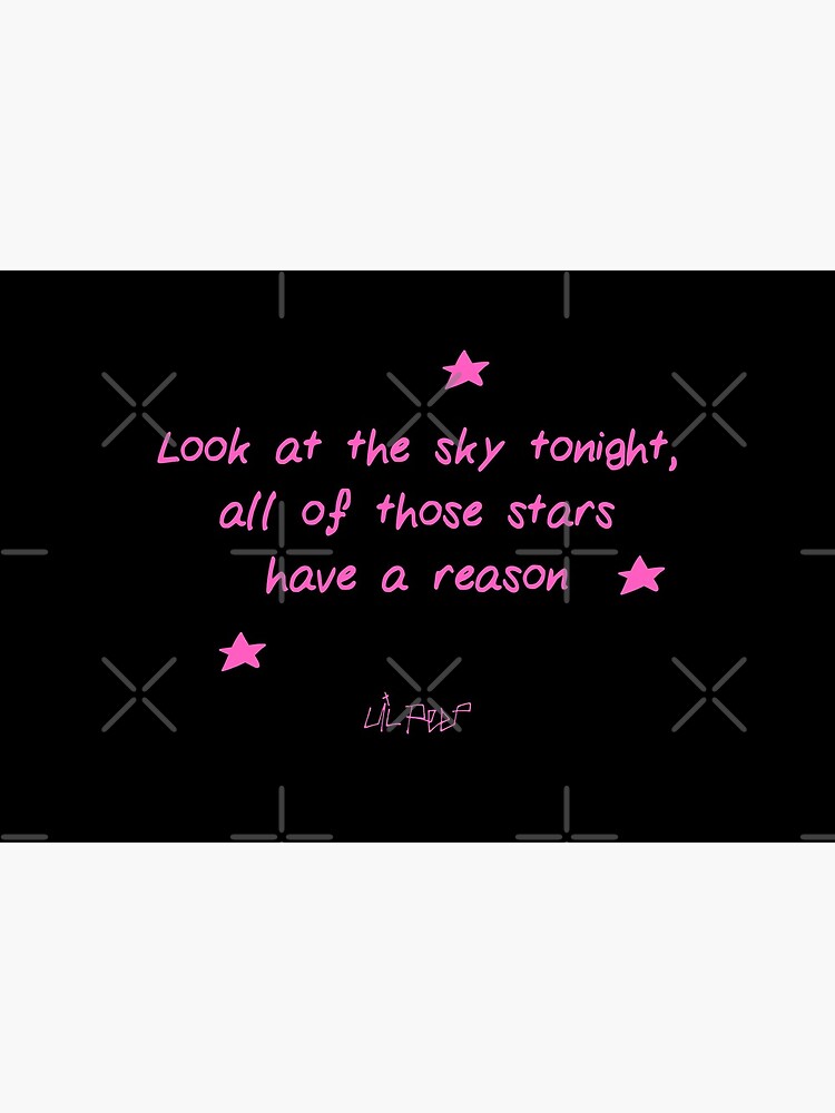 "Lil Peep Star Shopping Songtexte Pink - Lil Peep Merch" Maske von