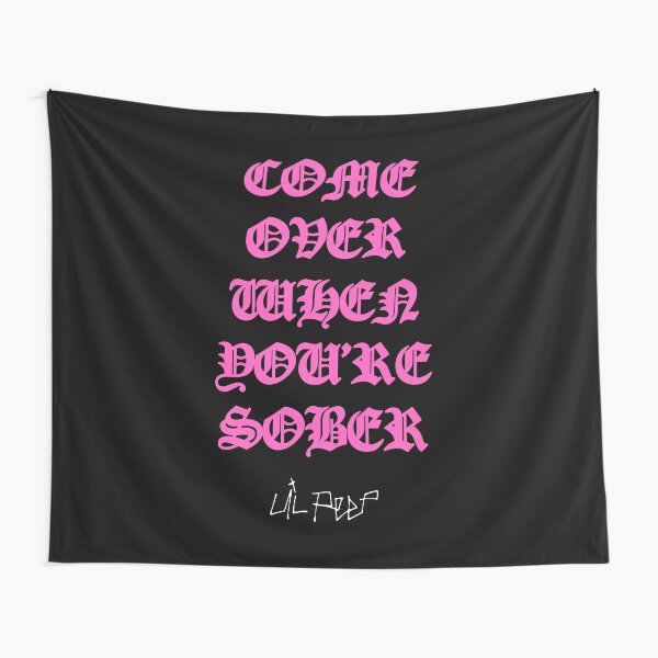 Come Over When You're Sober Lil Peep Pink - Lil Peep Merch Tapestry