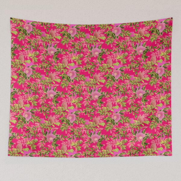 Item preview, Pink rosehip, pink wild rosehip, bright background, retro designed and sold by fuzzyfox.