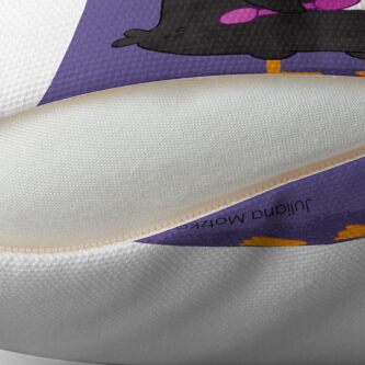 Alternate view of Penguin Workout Throw Pillow