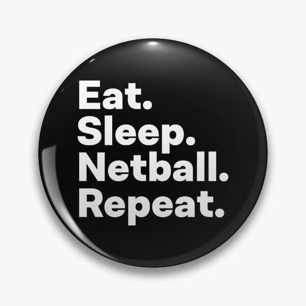 Item preview, Eat Sleep Netball Repeat designed and sold by teesaurus.
