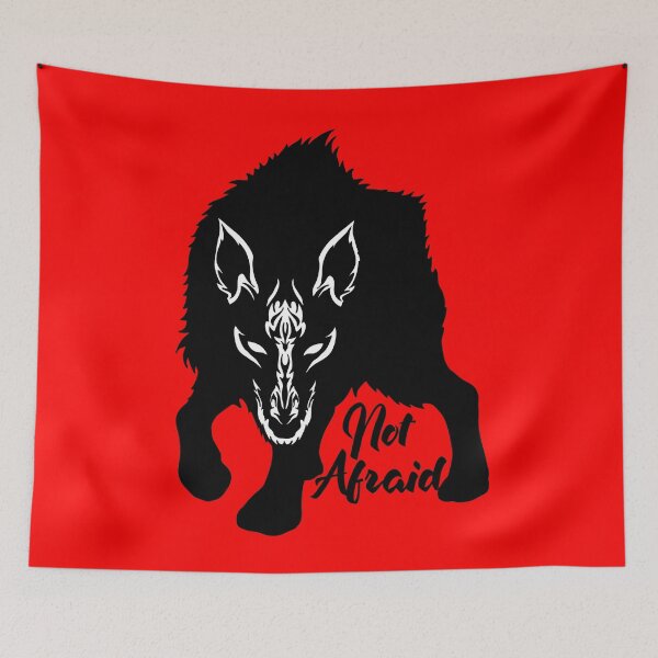 Item preview, Not afraid -  Lone wolf heart designed and sold by undersideland.
