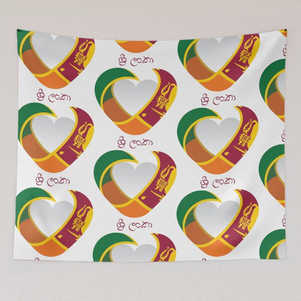 Item preview, Awesome design featuring a heart shaped flag with the caption " Sri Lanka'' designed and sold by Designbuddies.