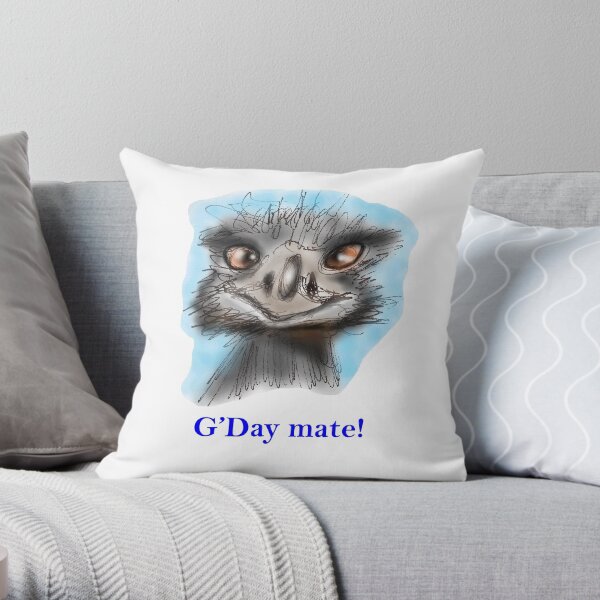 Emu Throw Pillow