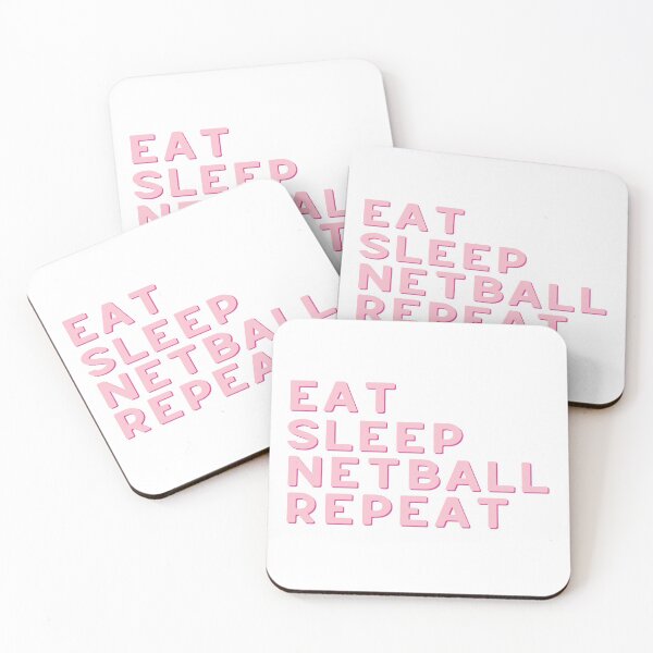 Item preview, Eat Sleep Netball Repeat designed and sold by teesaurus.