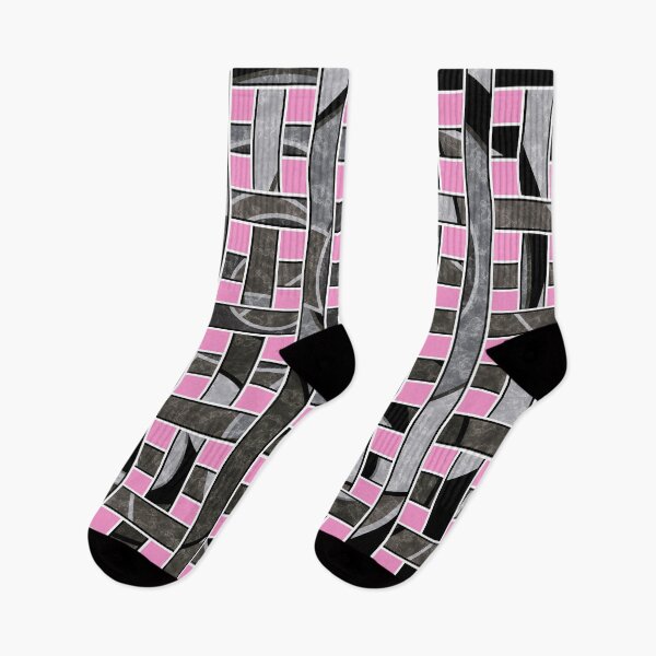 Item preview, Abstract striped braided grey-pink pattern designed and sold by fuzzyfox.