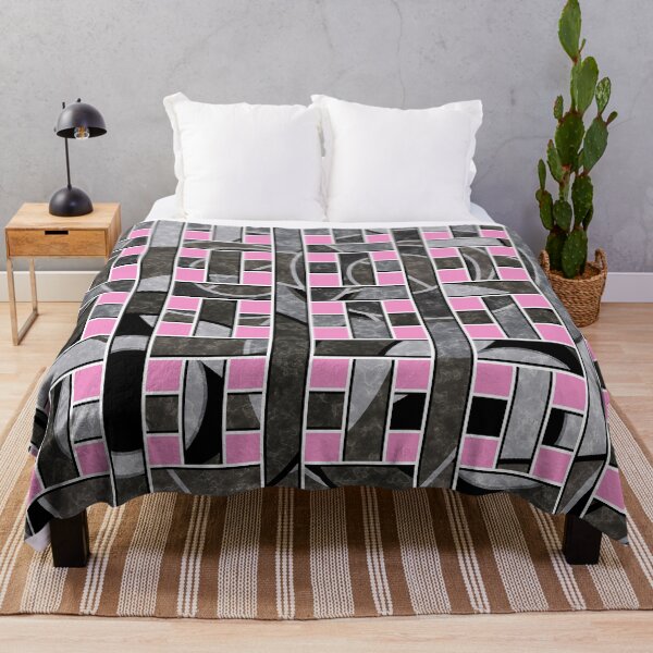 Item preview, Abstract striped braided grey-pink pattern designed and sold by fuzzyfox.