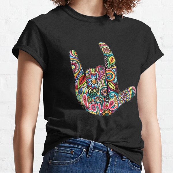 I Love You American Sign Language Gift for Women Men Classic T-Shirt