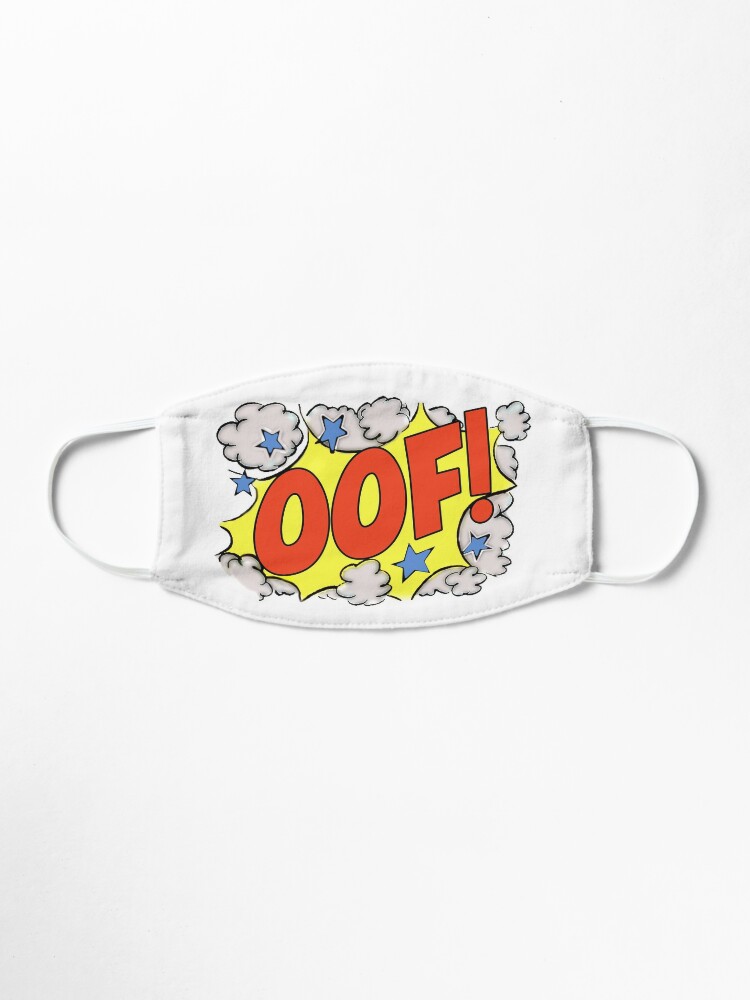 Oof Comic Book Sound Effect Mask By Murray Mint Redbubble - breathing sound affect roblox