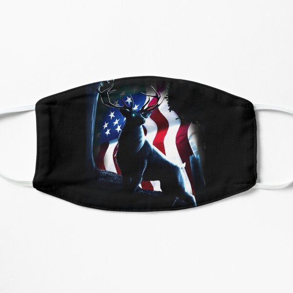 Deer - American Flag Flat Mask
