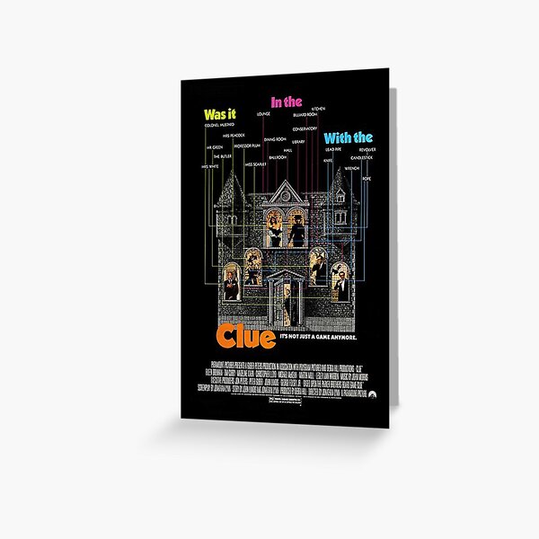 Clue Movie Greeting Cards Redbubble