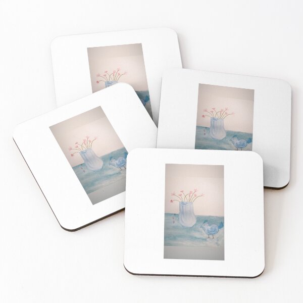 Item preview, Lil blue bird flower vase  designed and sold by Tonyasartprints.