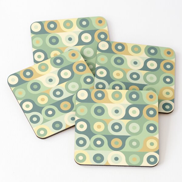 Groovy 70's Pattern Coasters (Set of 4)
